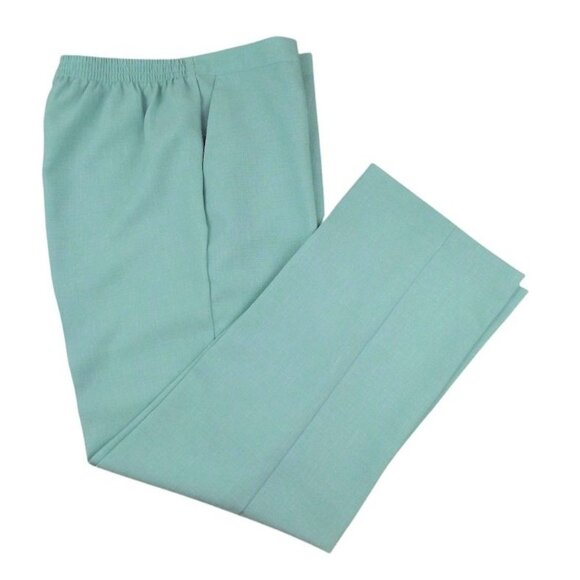 Alfred Dunner Pants Womans Mint Green Dressy Slacks Size 8  JH904 - Picture 1 of 4